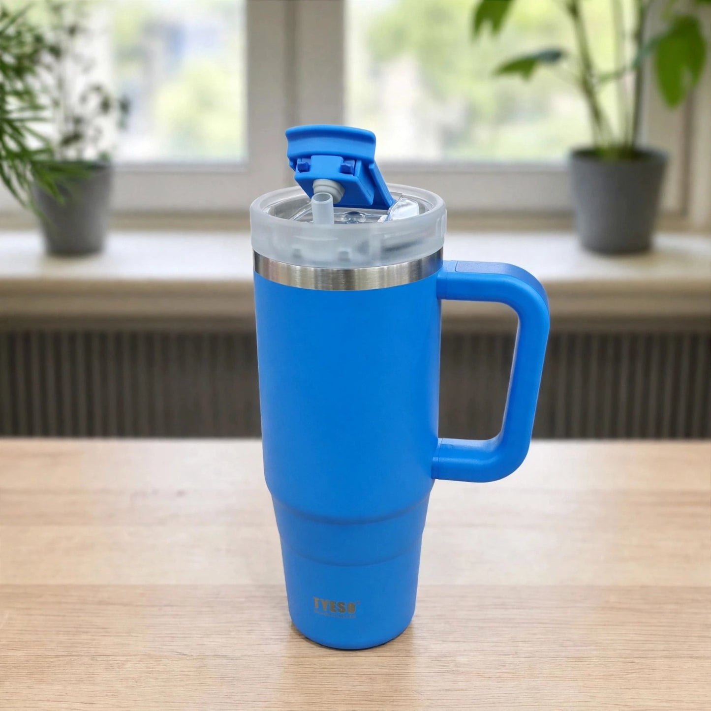 Tyeso Quencher Tumbler 1.2 L – Blue – Vacuum Insulated with Handle