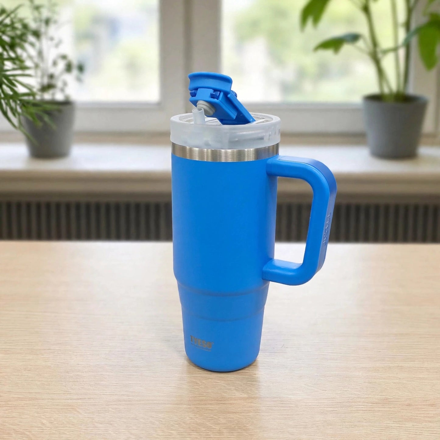 Tyeso Quencher Tumbler 1.2 L – Blue – Vacuum Insulated with Handle