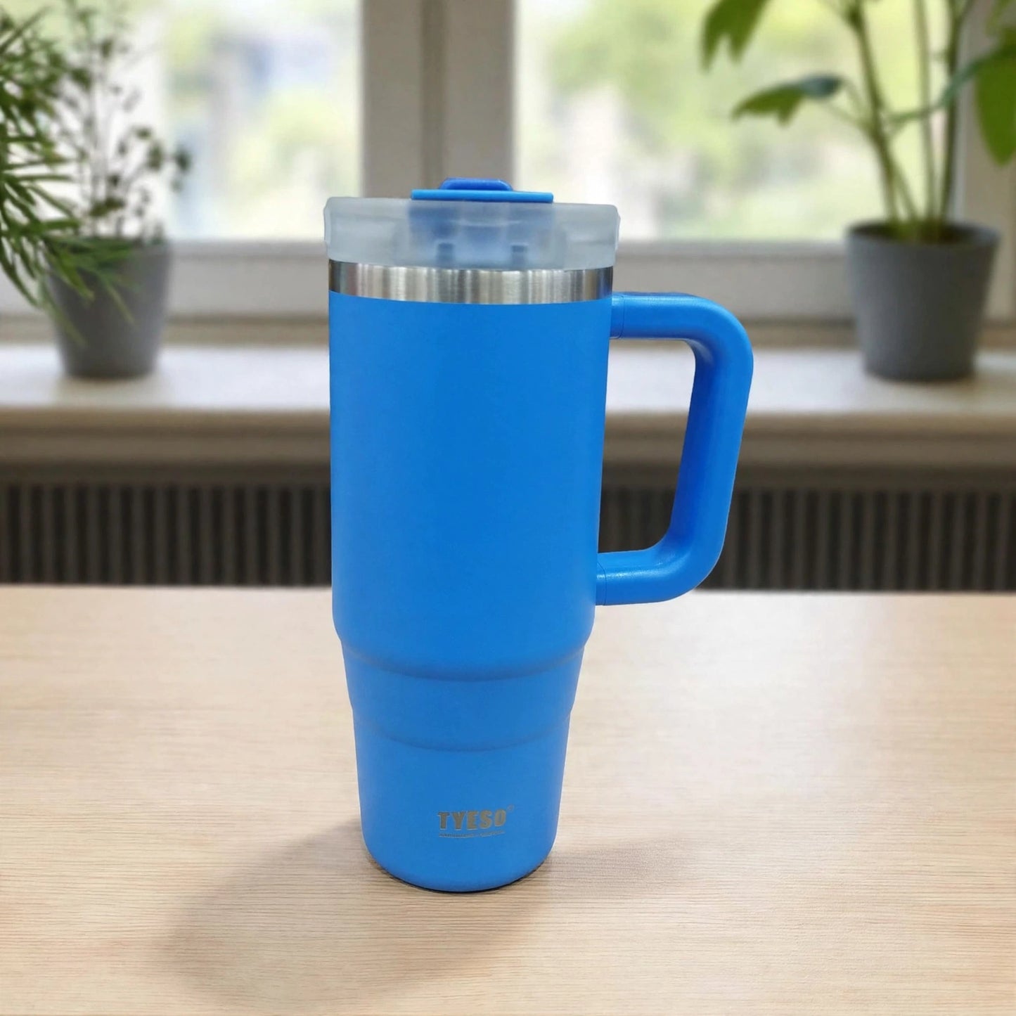 Tyeso Quencher Tumbler 1.2 L – Blue – Vacuum Insulated with Handle