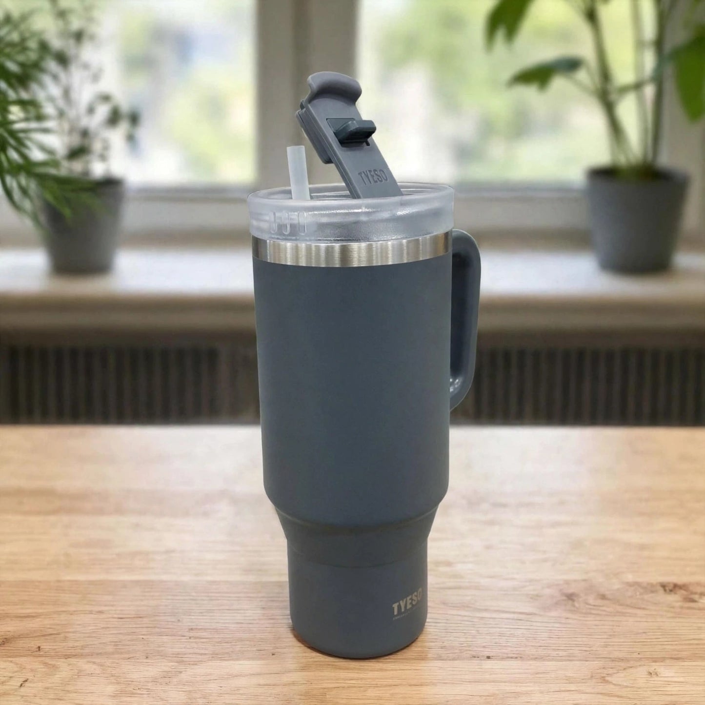 Authentic TYESO Aura 40oz (1200ML) Vacuum Insulated Stainless Steel Tumbler Mug with Handle — Charcoal Grey