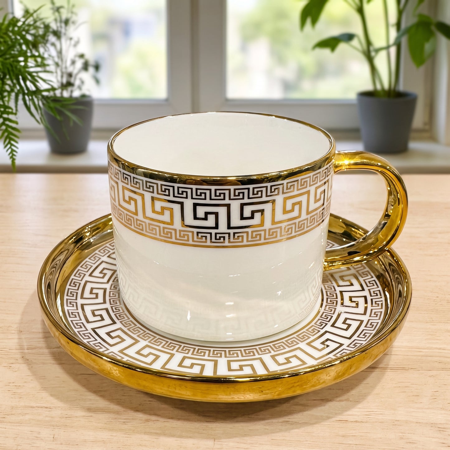 Luxury 18 Pcs Ceramic Tea & Coffee Set with Stand
